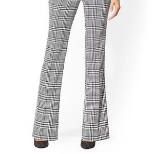 Bootcut Plaid Print 7th Avenue New York & Company